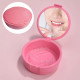 Cap storage container with a mirror, pink